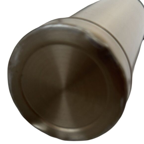 PINK Victorias Secret Travel Mug Runs On Coffee 15 oz Brown Gold Tone Hot Cold - Picture 6 of 9